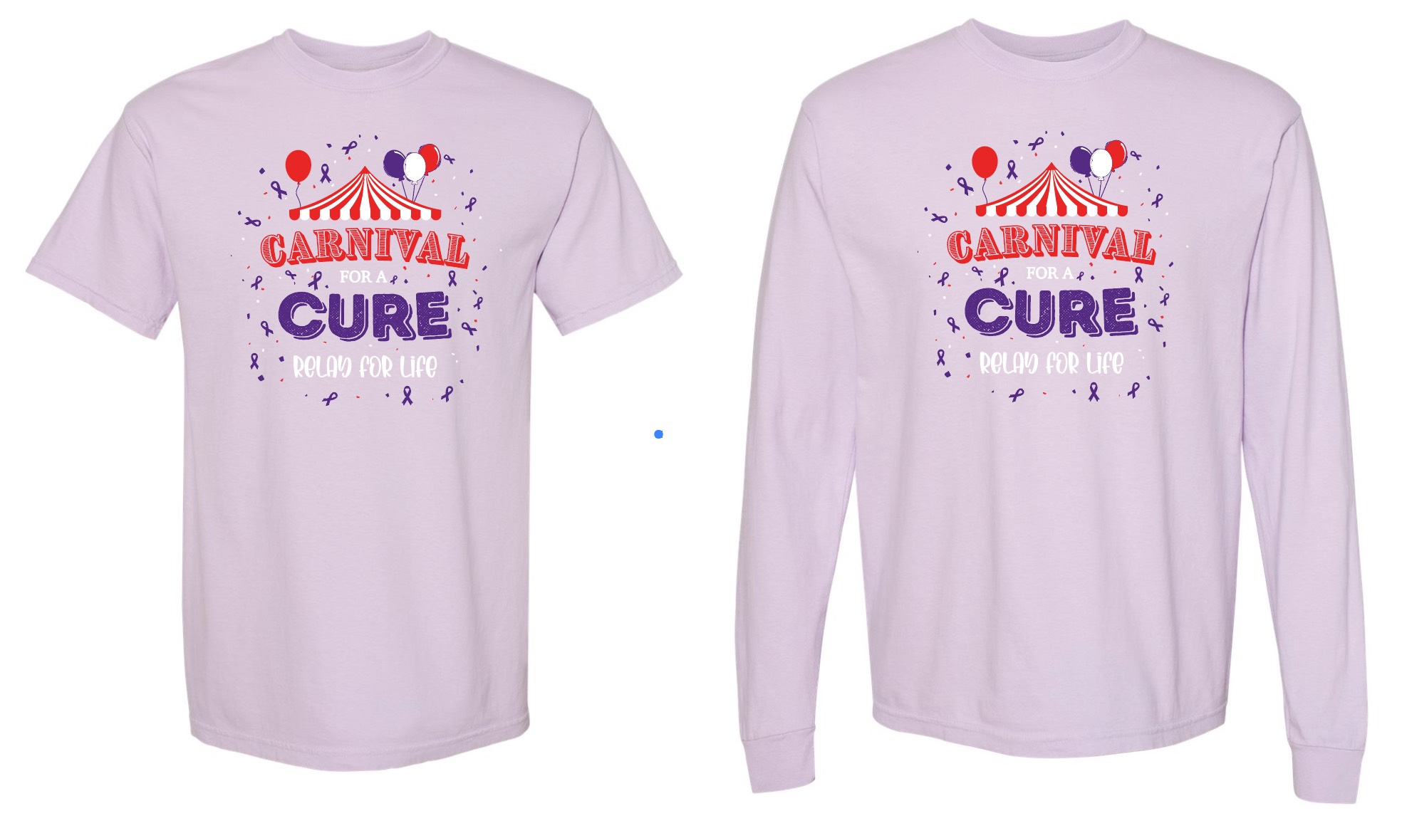 Graphic of 2026 Relay for Life Carnival for a Cure T-shirt